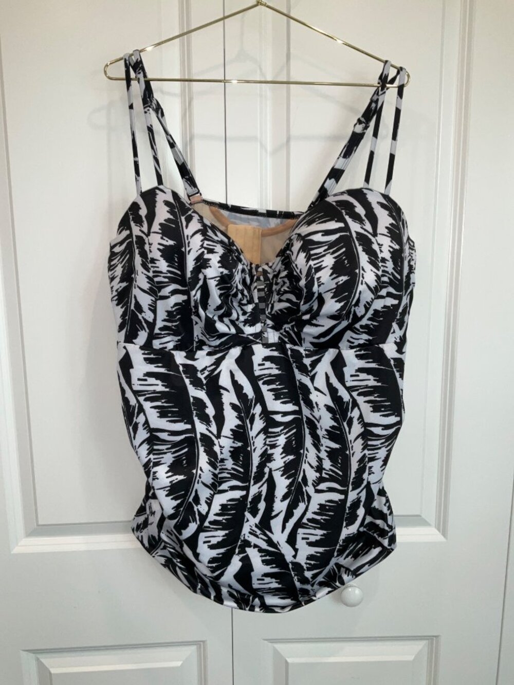 Lane Bryant Cacique Fitted Underwire Tankini Top Balconette Bra 44DDD NEW - Picture 2 of 7